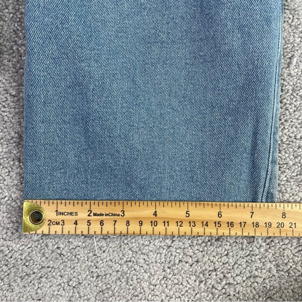 Hollister Dad Jeans Women's 23 Blue Straight Leg High Rise Two-Tone Denim - Picture 11 of 12